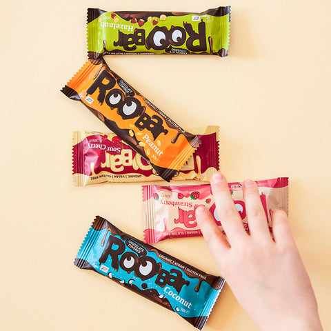 Пакет с високопротеинови шоколадови барчета Roobar (15 барчета)