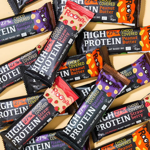 Roobar High-Protein Chocolate Bar Примерна опаковка (15 блокчета)