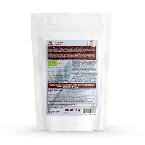 Organic Chia Seeds, 500 g, Dragon Superfoods