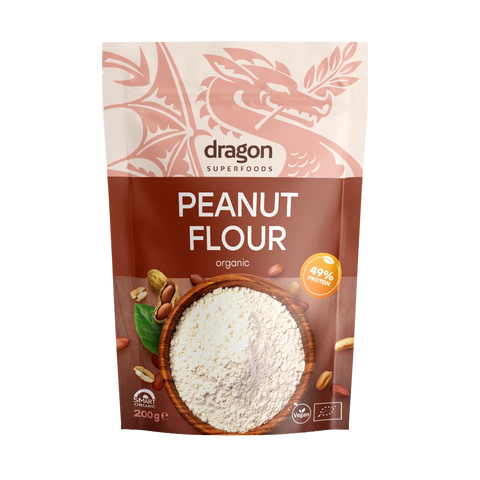 Organic Peanut Flour, 200 g, Dragon Superfoods