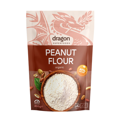 Organic Peanut Flour, 200 g, Dragon Superfoods