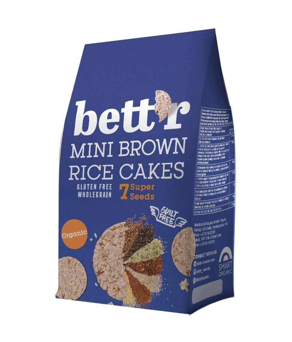 Mini Baltans Mini Brown Rice Cakes 7 Super Seeds, Bett'r, 50g – Bettr Food Balkans