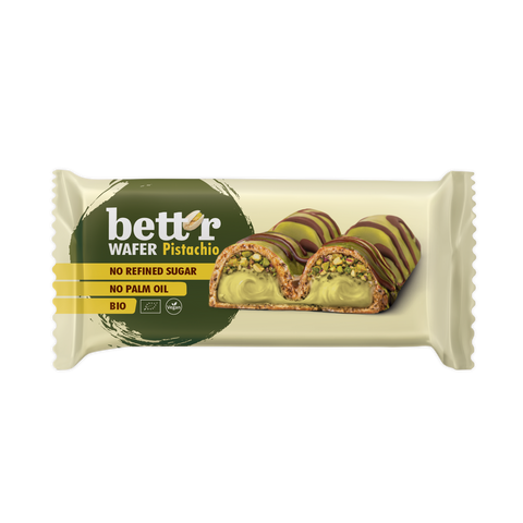 Bett’r Organic Wafer with pistachio cream filling, 34g, Bett'r
