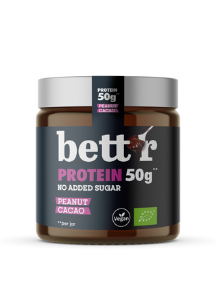 Био Протеинов крем за мазане Фъстък и Какао без добавена захар