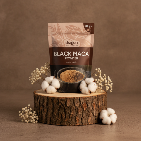 Organic Black Maca Powder, 100g, Dragon Superfoods
