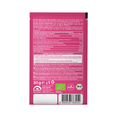 Био Микс за пудинг с ягода Саше